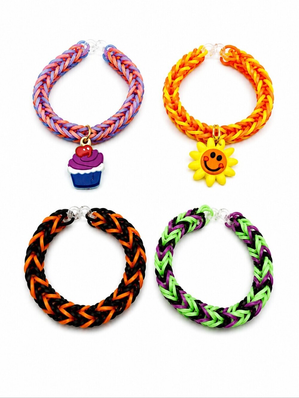 3/$30 Girl's Rubber Elastic Loom Bracelets